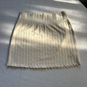 Aerie OFFLINE Butter Yellow Groove Mini Skirt M | Ribbed Stretch Fit